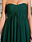  uma linha de varredura strapless / escova de trem chiffon vestido de noite