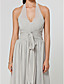  A-line Halter Floor-length Chiffon Bridesmaid Dress