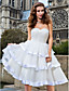  Ball Gown Sweetheart Knee-length Organza Wedding Dress