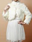  Nice Short Sleeve Faux Fur Evening/Wedding Jacket/Wrap