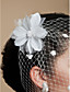  hermosa flor de tul de novia de la boda / cabezal blanco