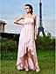  Sheath/Column Spaghetti Straps Asymmetrical Chiffon Evening Dress