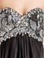  a-line Liebsten Sweep / Pinsel Zug Chiffon und Pailletten Abendkleid