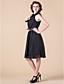  A-line High Neck Knee-length Chiffon Mother of the Bride Dress