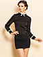  ts diamonded kraag blouse stijl schede jurk