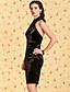  TS VINTAGE Halter Backless Velvet Bodycon Dress