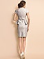  TS Jacquard Lurex Peplum Dress