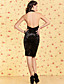  TS VINTAGE Halter Backless Velvet Bodycon Dress
