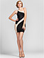 Sheath/Column One Shoulder Short/Mini Rayon Faddish Bandage Dress