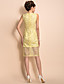  TS Simplicity Gold Lace Sleeveless Sheath Dress
