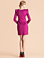  TS Handmade Beads Collar Puff Sleeve Slim Sheath Jersey Dress