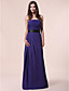  A-line Strapless Floor-length Chiffon Bridesmaid Dress