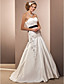  A-line Sweetheart Floor-length Taffeta Wedding Dress