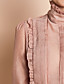  TS Kungliga High Neck Organza Ruffle Blouse skjorta