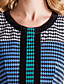  TS Contrast Color Checked Sleeveless Jersey Swing Dress