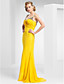  Trumpet/Mermaid Straps Sweep/Brush Train Chiffon Evening Dress