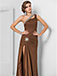  Sheath/Column One Shoulder Floor-length Chiffon Evening Dress