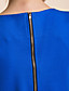  TS Trendy Contrast Color Leather Stitching Slim Dress