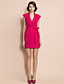  TS Handmade Beads Shoulder Slim Sleeveless Dress with Belt