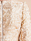  TS High End handgemaakte kralen Kant Half Sleeve Dress