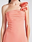  Empire One Shoulder Sleeveless Floor-length Chiffon Wedding Party/Evening Dress
