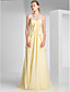  Sheath/ Column Sweetheart Sweep/ Brush Train Chiffon Elastic Woven Satin Evening Dress