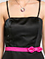  A-line Straps Knee-length Satin Cute Bridesmaid Dress with Removale Straps
