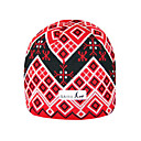 SAMII Jacquard Argyle Knit Beanie Skull Cap Hat-Red (0012) (Start From 20 Units)-Free Shipping