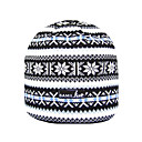 SAMII Jacquard Argyle Stripe Knit Beanie Cap Hat-Black (0015) (Start From 20 Units)-Free Shipping