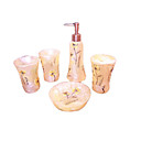 Flower 5-Piece Bath Accessory Set/Soap Dish + More (YSYP027) (Start From 10 Units)-Free Shipping