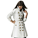 White Doubled -Breasted Womens Trench Coat (Start From 5 Units) -Free Shipping