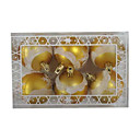 Set of 6 Matte Gold Ball Christmas Ornaments,4 CM (SDBG067) (Start From 100 Units)-Free Shipping