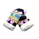 Cotton Fabric Kid's Knit Mitten With Rabbit Design(YFF106) (Start From 60 Units)Free Shipping
