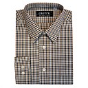 Men's Long Sleeve Solid Point Collar Gingham Dress Shirt (QRJ002-2) -Free Shipping by Air Mail