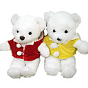 1 PC Plush Bear, White Bear In Red/Yellow Coat(MR022)