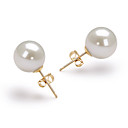 14k Gold White 7.5 - 8mm AAAA Freshwater Pearl Earring (DSZZ054) (Start From 5 Units) -Free Shipping