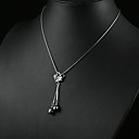 Black 3.5 - 4mm A Pearl Pendant With 17" Sterling Silver Chain