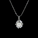 Sterling Silver White AA Freshwater Pearl Pendant Necklace LQS003 (Start from 6 units) Free shipping