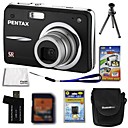 Pentax Optio A36 (A40) 12.4mp fotocamera digitale + scheda SD da 2 GB + batteria extra + 6 bonus
