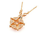 Two Styles Magnetic Cubic Zirconia Necklace - CZ Necklace NWJ5-0001 Amethyst Champagne (SZY127)