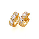 Shining Cubic Zirconia Earring in 18K Gold Plated - CZ Earring ECF3-0002 (SZY224)