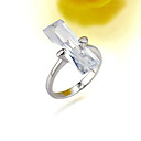 Fashion Platinum Long Cubic Zirconia Ring - CZ Ring RCF1-0019 (SZY362)