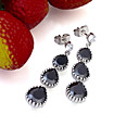 Beautiful Cubic Zirconia Drop Earring - CZ Earring ELX2-0009 Black (SZY441)