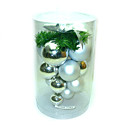 bola de navidad ornamento 9cm Plata racimo de uva pelotas (15pcs/unit) (zsd128) (comienzo de 10 unidades)
