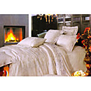 Re 4pcs 100% cotone jacquared e ricamare lenzuola comforter set (sbc123)