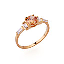 tout simplement la mode champagne zircon cubique ring - cubic zirconia ring 81004 - 16 (szy855)