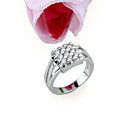 Platinum Cubic Zirconia Man's Ring-Cubic Zirconia Ring 81010-12 (SZY662)