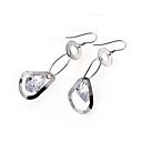 Stylish Silver Cubic Zirconia Hook Earring - Sterling Silver Earring 10400 (SZY564)