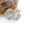 Chinese Style Cubic Zirconia Hoop Earring - Cubic Zirconia Earring 81002-04 (SZY675)