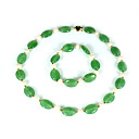 Elegant Jade and Pearl Necklace and Bracelet Set (LSP039)